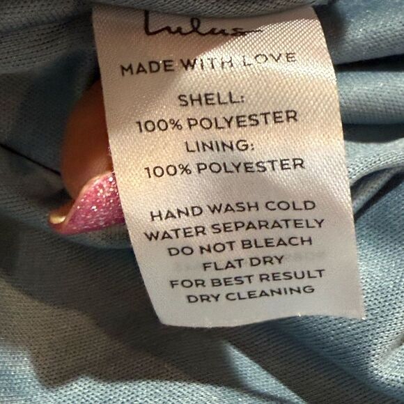 Lulus Maxi Dress Strapless Size Large Blue - Picture 8 of 9